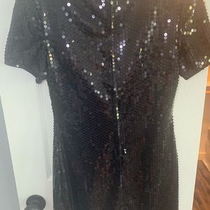 Sequined Black Dress